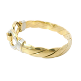 8.75” Pre-owned 9CT Double Hook & Loop Bangle (97.14g)